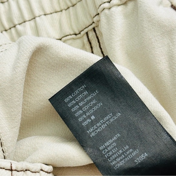 Urban‎ Outfitters BDG Relaxed Skate Cargo Jean 27 Off White Ivory Baggy Utility - Picture 7 of 12